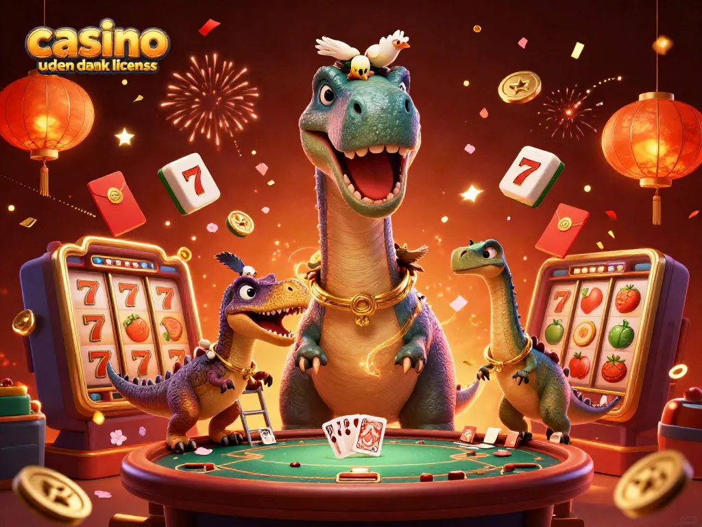 Experience the thrill of casino uden dansk licens with colorful slot reels and vibrant celebrations.