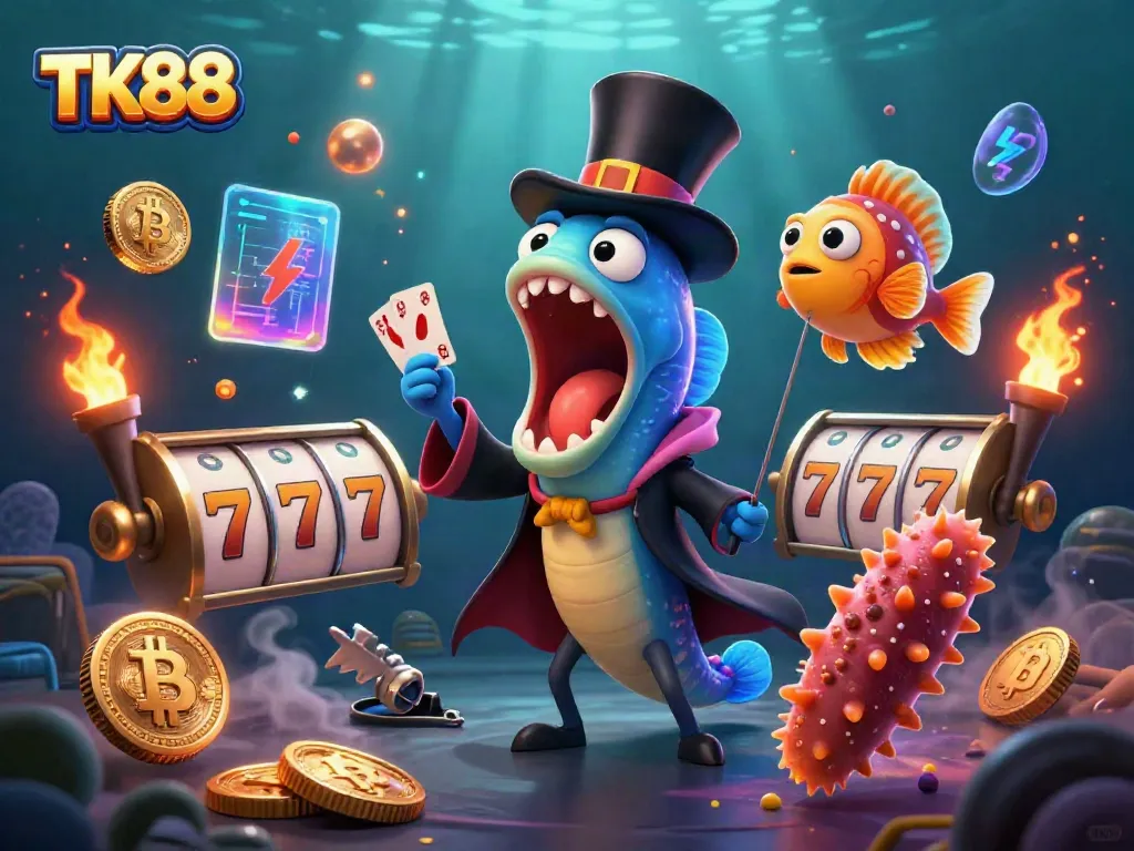 Engage with exciting casino action as TK88 brings a vibrant underwater world to life with playful 3D characters.