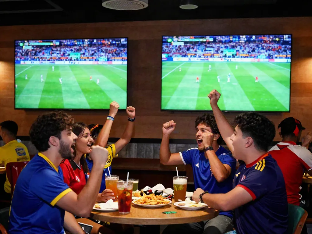 Exciting soccer fans enjoying a live match at xoilactvlive.net venue.