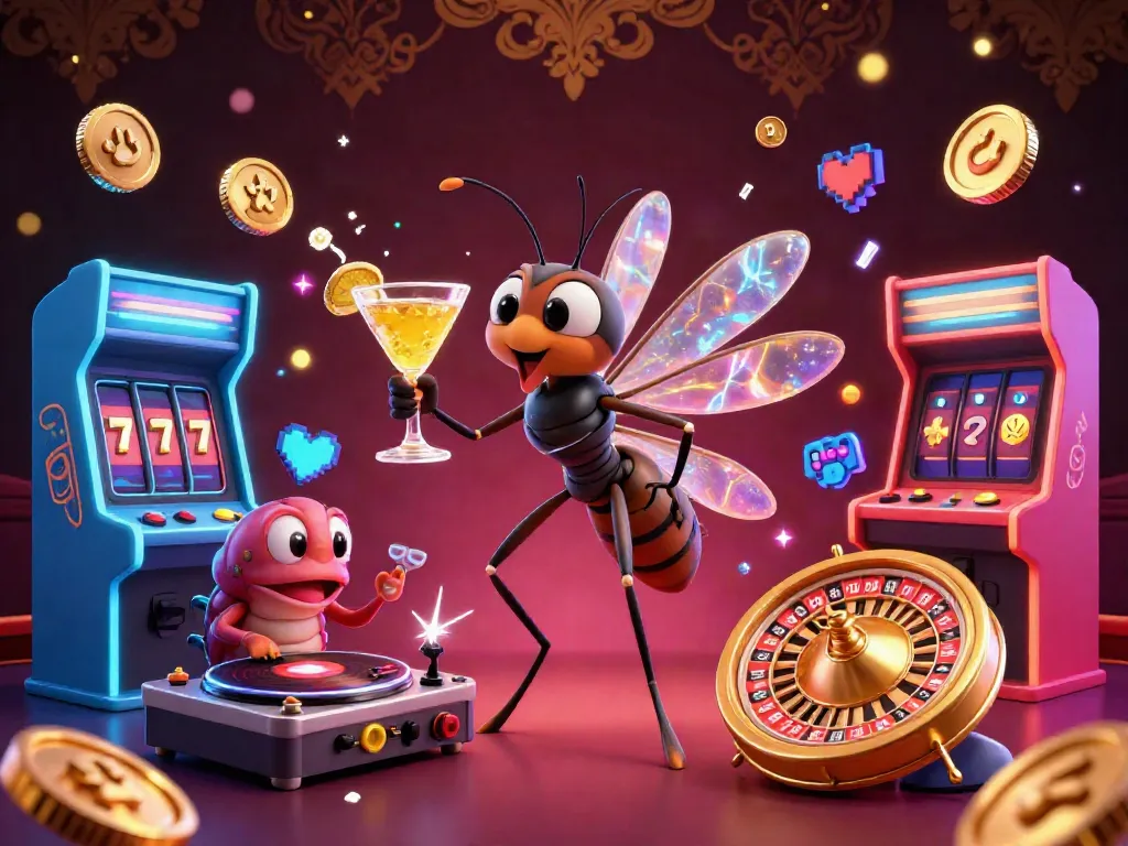 Experience xoilactv's vibrant casino atmosphere with a unique 3D illustration showcasing engaging gambling elements.