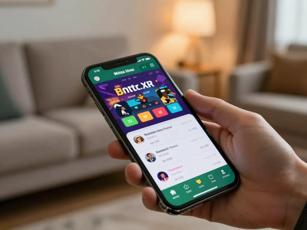 FIVE88 sports betting app displayed on smartphone, showcasing live betting excitement in a cozy setting.