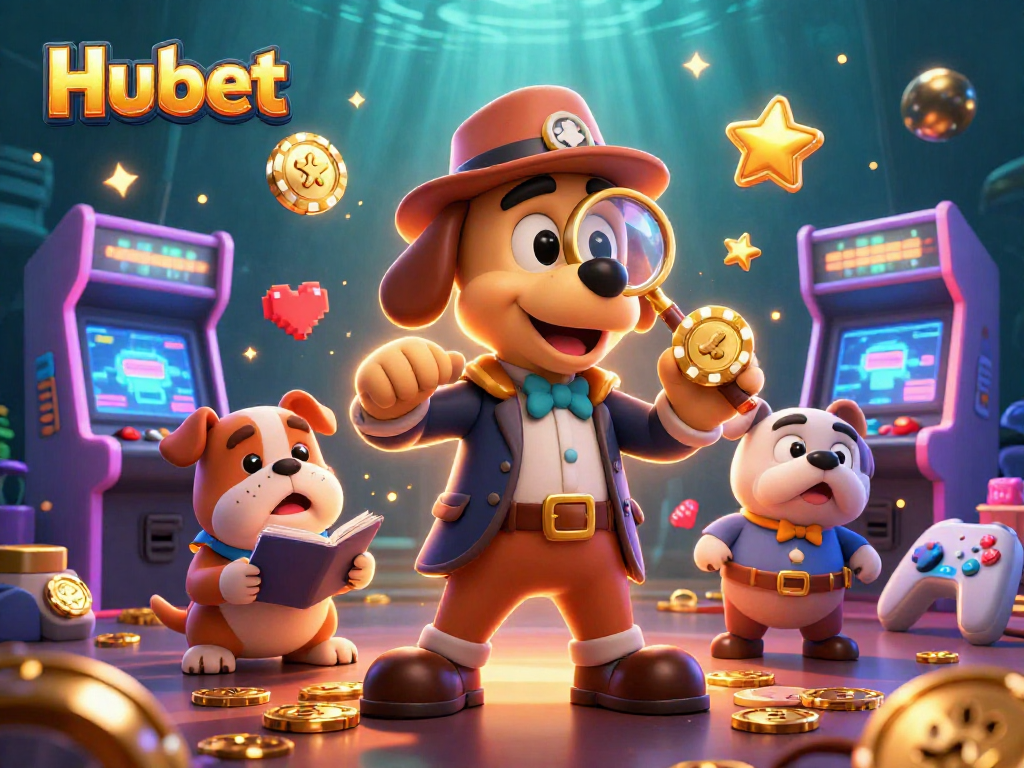 Join Hubet to unravel the mystery of winning poker chip clues in a dynamic casino scene.