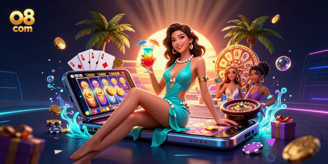Spin and win on o8 com while enjoying vibrant casino ambiance in an exciting tropical setting.