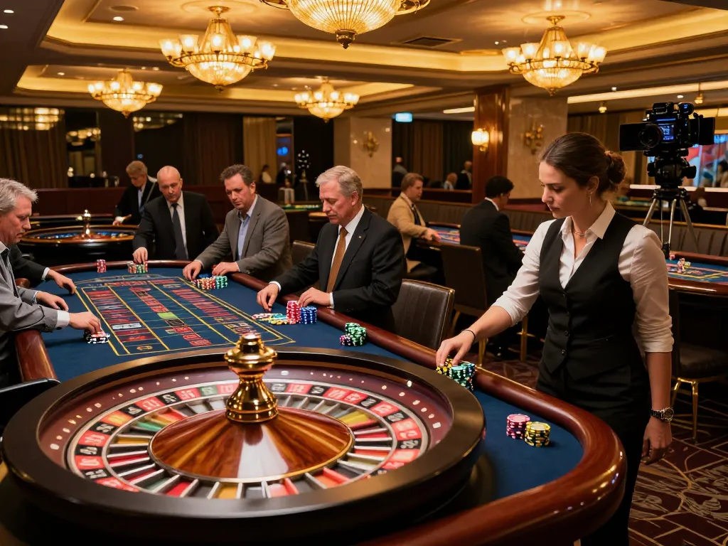 Players engaging in roulette at LC 88 casino, showcasing vibrant chips and dynamic gameplay.