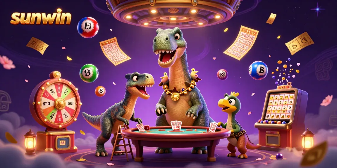 Experience thrilling gambling at sunwin with a gigantic brontosaurus and dynamic lottery elements.