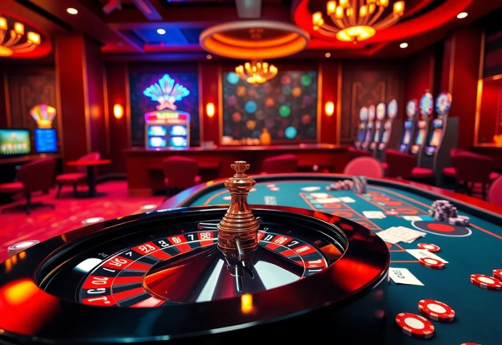 Enhance your online betting experience with 7m tỷ số and engaging casino visuals featuring roulette and poker.