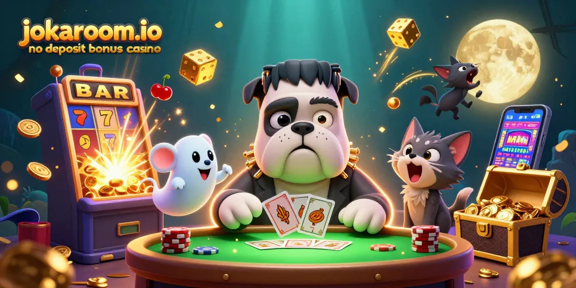 Experience the excitement of jokaroom.io no deposit bonus casino with vibrant characters and gaming elements.
