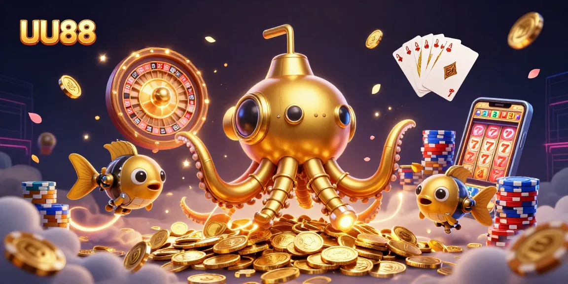 Experience exhilarating gameplay at UU88 with a dynamic casino scene filled with vibrant visuals.